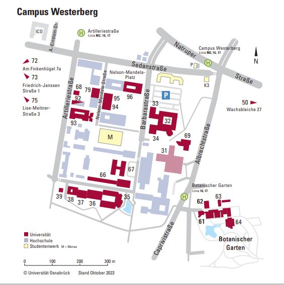 Lageplan des Campus Westerberg